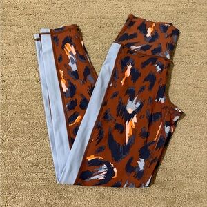 LAST CHANCE Aerie Brushstroke Print Leggings - Brown and Blue